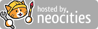 Neocities logo: a cartoon ginger cat with text saying hosted by neocities
